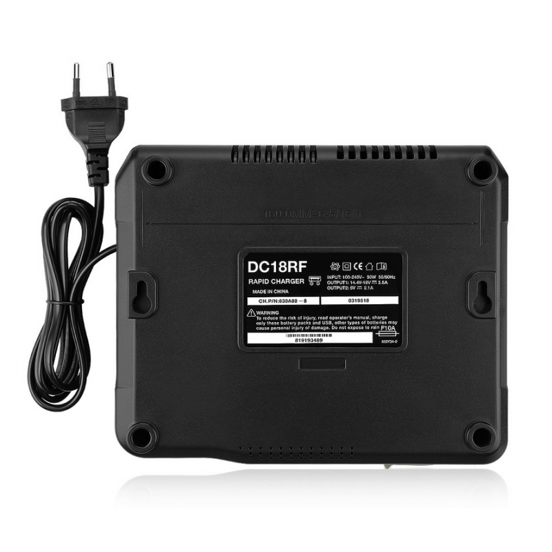 Зарядное устройство Replace DC18RF для аккумуляторов Makita с ЖК дисплеем